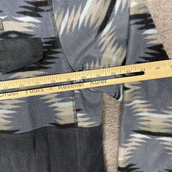 Roark Jacket Men’s Large Blue Fleece Hoodie Teton Aztec 1/2 Zip Sweater Hike - Picture 9 of 10